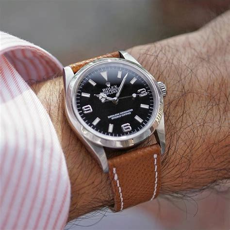 rolex explorer leather band